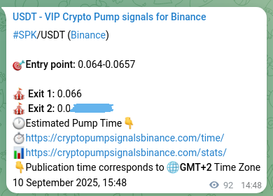 Authenticated proof of SPK's pump signal on Binance at 10 September 2025, 18:20 Authenticated proof of SPK's pump signal on Binance at 10 September 2025, 18:20