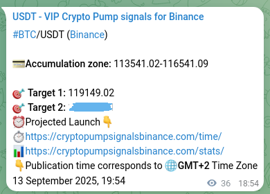Crypto trading signal proof: BTC pump on Binance, 13 September 2025, 19:54 Crypto trading signal proof: BTC pump on Binance, 13 September 2025, 19:54
