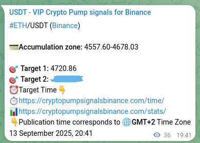Binance exchange signal proof for ETH, 13 September 2025, 20:41 Binance exchange signal proof for ETH, 13 September 2025, 20:41