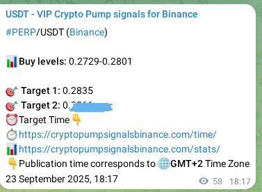 Strategy confirmation: PERP pump signal methodology on Binance, 23 September 2025, 19:54