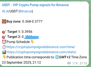 Binance trading signal proof for LA pump, 24 September 2025, 02:06 Binance trading signal proof for LA pump, 24 September 2025, 02:06