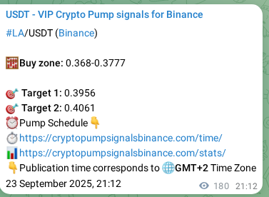 Trading signal proof: LA pump from Binance, 24 September 2025, 02:10 Trading signal proof: LA pump from Binance, 24 September 2025, 02:10