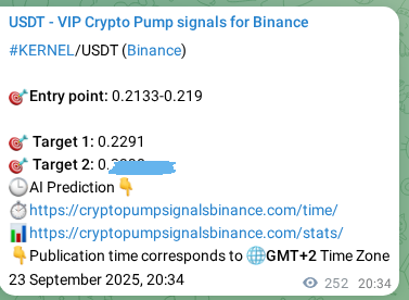 Binance exchange signal proof for KERNEL, 24 September 2025, 03:35 Binance exchange signal proof for KERNEL, 24 September 2025, 03:35