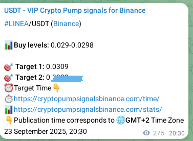 Check the Binance signal verification for LINEA pump, 24 September 2025, 04:07 Binance signal verification for LINEA pump, 24 September 2025, 04:07