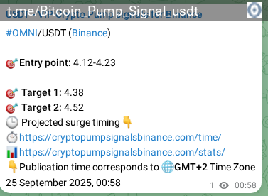 Crypto market signal proof: OMNI pump on Binance, 25 September 2025, 02:32