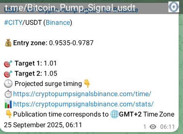 CITY pump signal confirmation from Binance, timestamp: 25 September 2025, 08:32