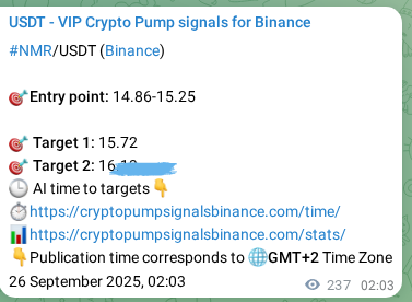 Binance pump signal verification for NMR at 26 September 2025, 08:38