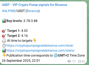 ALPINE pump signal verification from Binance, timestamp: 26 September 2025, 23:19