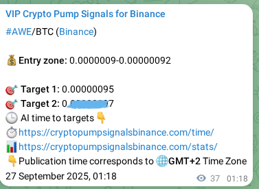 Explore the AWE pump signal verification from Binance, timestamp: 27 September 2025, 02:21 AWE pump signal verification from Binance, timestamp: 27 September 2025, 02:21