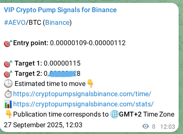View the proof of AEVO pump signal on Binance at 27 September 2025, 12:17 Proof of AEVO pump signal on Binance at 27 September 2025, 12:17