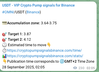 Verification image for OMNI pump signal on Binance at 28 September 2025, 08:29