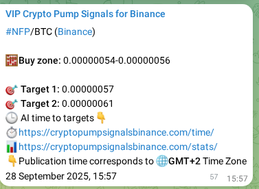 Authenticated KSM pump signal on Binance, 28 September 2025, 17:32