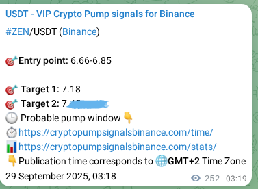 ZEN pump signal confirmation from Binance, timestamp: 29 September 2025, 10:19