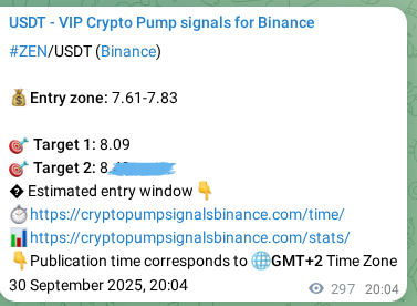 ZEN pump signal confirmation from Binance, timestamp: 01 October 2025, 04:20