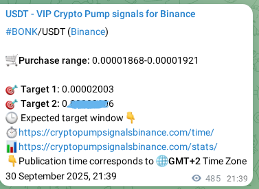 Mathematical proof: BONK pump signal confirmation on Binance, 01 October 2025, 11:11