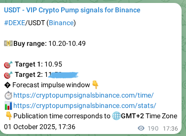 Risk-adjusted verification: DEXE pump signal quality on Binance, 01 October 2025, 22:53