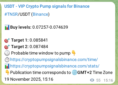 Discover the authenticated TNSR pump signal on Binance, 19 November 2025, 16:32 Authenticated TNSR pump signal on Binance, 19 November 2025, 16:32