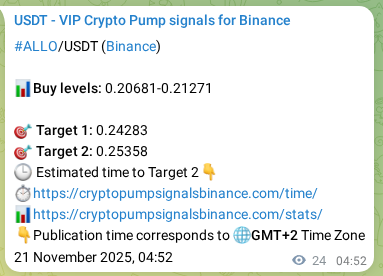 Binance trading signal proof for ALLO pump, 21 November 2025, 05:22 Binance trading signal proof for ALLO pump, 21 November 2025, 05:22