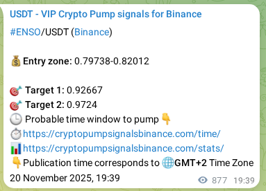 View the signal proof for ENSO pump on Binance at 21 November 2025, 20:00 Signal proof for ENSO pump on Binance at 21 November 2025, 20:00