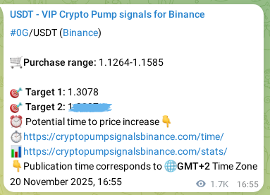 Binance exchange signal proof for 0G, 22 November 2025, 16:03 Binance exchange signal proof for 0G, 22 November 2025, 16:03