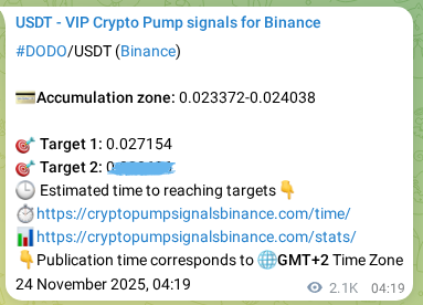 Binance exchange signal proof for DODO, 26 November 2025, 14:06