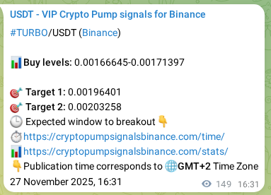 Explore the Binance signal proof for TURBO, 27 November 2025, 20:39 Binance signal proof for TURBO, 27 November 2025, 20:39