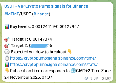 Authenticate predictive power: MEME pump signal reliability on Binance, 27 November 2025, 23:31 Mathematical proof: MEME pump signal confirmation on Binance, 27 November 2025, 23:31