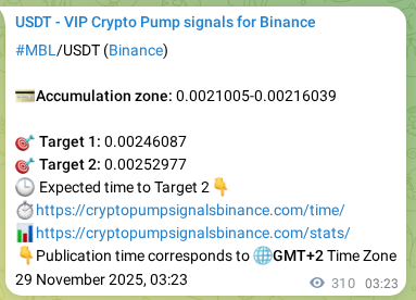 Binance exchange signal proof for MBL, 29 November 2025, 12:01