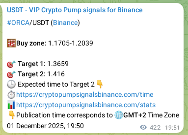 Explore the ORCA pump signal verification from Binance, timestamp: 02 December 2025, 07:33 ORCA pump signal verification from Binance, timestamp: 02 December 2025, 07:33