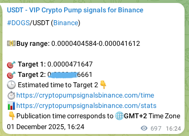 Binance trading signal proof for DOGS pump, 02 December 2025, 11:46 Binance trading signal proof for DOGS pump, 02 December 2025, 11:46