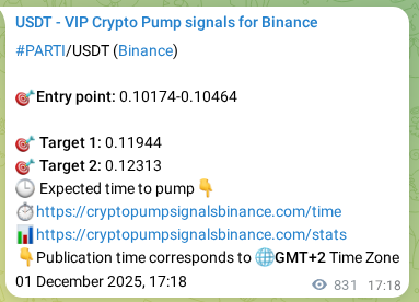 Binance exchange signal proof for PARTI, 02 December 2025, 16:21 Binance exchange signal proof for PARTI, 02 December 2025, 16:21
