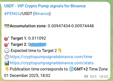 Learn about the PENGU pump signal confirmation from Binance, 02 December 2025, 17:06 PENGU pump signal confirmation from Binance, timestamp: 02 December 2025, 17:06