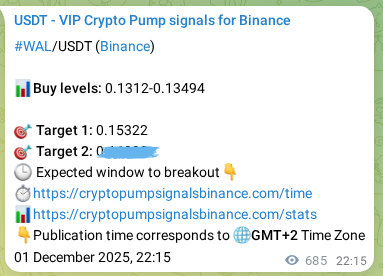 Verify the crypto signal proof for WAL on Binance, 02 December 2025, 17:13 Crypto signal proof: WAL pump on Binance, 02 December 2025, 17:13