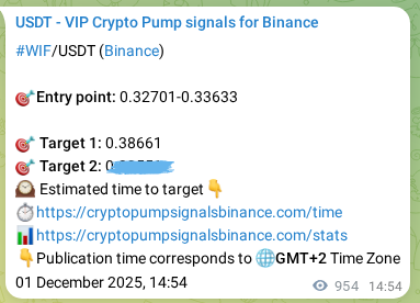 Confirm the trading signal for WIF pump on Binance at 02 December 2025, 17:21 Trading signal confirmation: WIF pump on Binance at 02 December 2025, 17:21