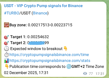 Authenticate the market signal for TURBO on Binance at 02 December 2025, 18:49 Market signal authentication: TURBO on Binance at 02 December 2025, 18:49