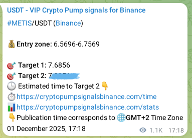 Real-time proof of METIS pump signal on Binance, 03 December 2025, 00:37 Real-time proof of METIS pump signal on Binance, 03 December 2025, 00:37