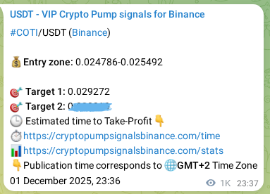 Binance exchange signal proof for COTI, 03 December 2025, 03:49 Binance exchange signal proof for COTI, 03 December 2025, 03:49