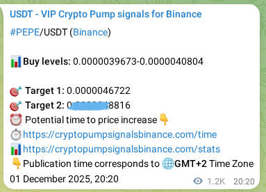 View the market signal proof for PEPE pump from Binance, 03 December 2025, 06:27 Market signal proof: PEPE pump from Binance, 03 December 2025, 06:27