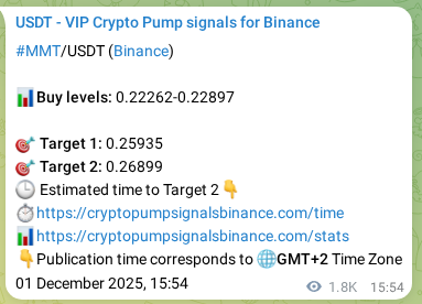 Validate execution timing: MMT pump signal precision on Binance, 03 December 2025, 17:03 Risk-adjusted verification: MMT pump signal quality on Binance, 03 December 2025, 17:03