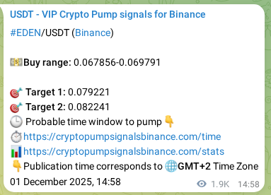 Authenticated proof of EDEN's pump signal on Binance at 03 December 2025, 20:37 Authenticated proof of EDEN's pump signal on Binance at 03 December 2025, 20:37