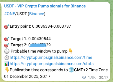 Explore the ONE pump signal verification from Binance, timestamp: 04 December 2025, 00:58 ONE pump signal verification from Binance, timestamp: 04 December 2025, 00:58