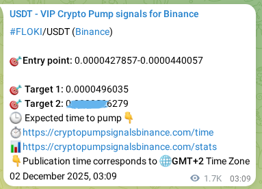 Check out the Binance pump signal proof for FLOKI on 04 December 2025, 01:01 Binance pump signal proof for FLOKI on 04 December 2025, 01:01