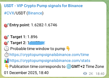 Crypto pump signal proof: Verify CVX on Binance, 04 December 2025, 01:44 Crypto pump signal proof: CVX on Binance, 04 December 2025, 01:44
