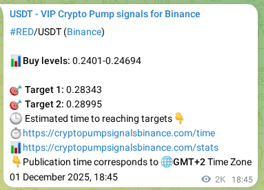 Signal verification: Confirm RED pump on Binance at 04 December 2025, 02:01 Signal verification: RED pump on Binance at 04 December 2025, 02:01