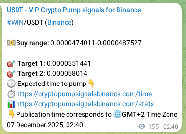 Authenticated proof of WIN's pump signal on Binance at 07 December 2025, 06:58 Authenticated proof of WIN's pump signal on Binance at 07 December 2025, 06:58