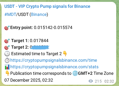 Crypto pump signal proof: Verify MDT on Binance, 07 December 2025, 08:30 Crypto pump signal proof: MDT on Binance, 07 December 2025, 08:30