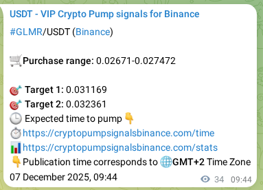 Authenticated proof of GLMR's pump signal on Binance at 07 December 2025, 10:33 Authenticated proof of GLMR's pump signal on Binance at 07 December 2025, 10:33