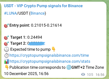 Real-time proof of LUNA pump signal on Binance, 10 December 2025, 19:51 Real-time proof of LUNA pump signal on Binance, 10 December 2025, 19:51