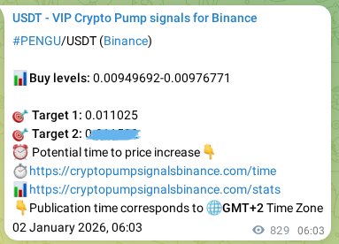 Signal verification: Confirm PENGU pump on Binance at 03 January 2026, 05:03 Signal verification: PENGU pump on Binance at 03 January 2026, 05:03