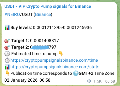 See the verification image for NEIRO pump signal on Binance at 03 January 2026, 18:07 Verification image for NEIRO pump signal on Binance at 03 January 2026, 18:07